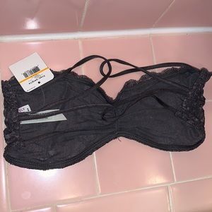 Free People Dark Grey Lace Bralette
